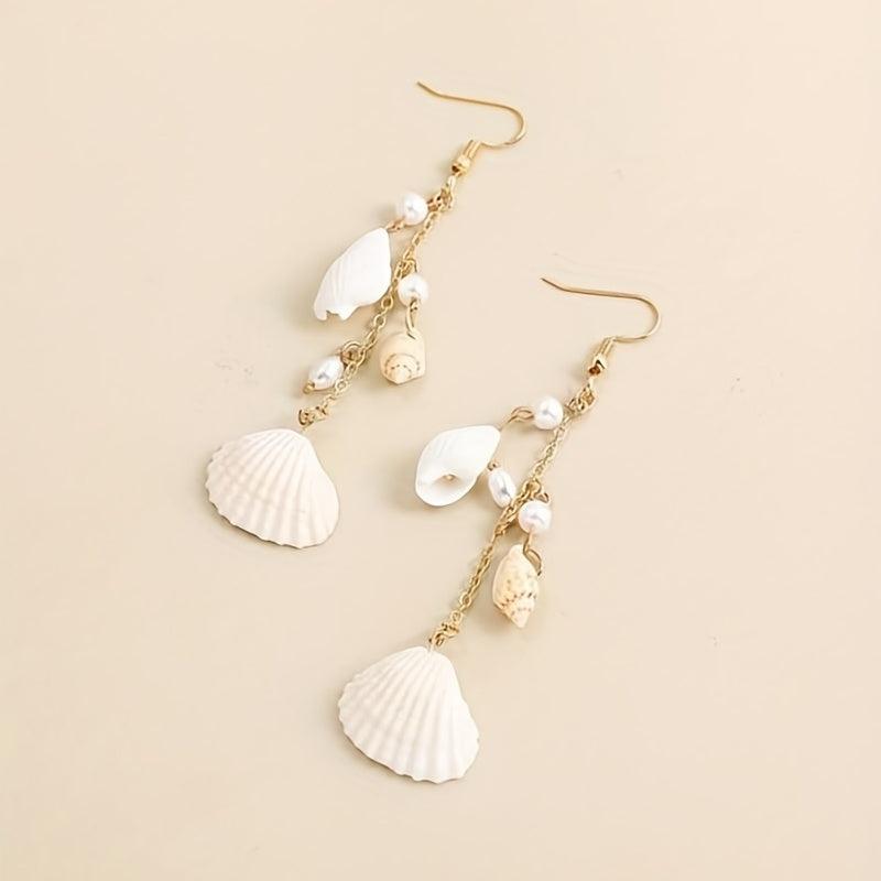 Stylish Shell Sea Snail Earrings for Party Wedding Banquet