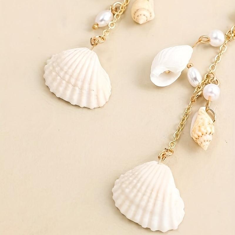 Stylish Shell Sea Snail Earrings for Party Wedding Banquet