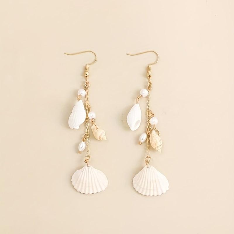Stylish Shell Sea Snail Earrings for Party Wedding Banquet
