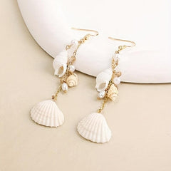 Stylish Shell Sea Snail Earrings for Party Wedding Banquet