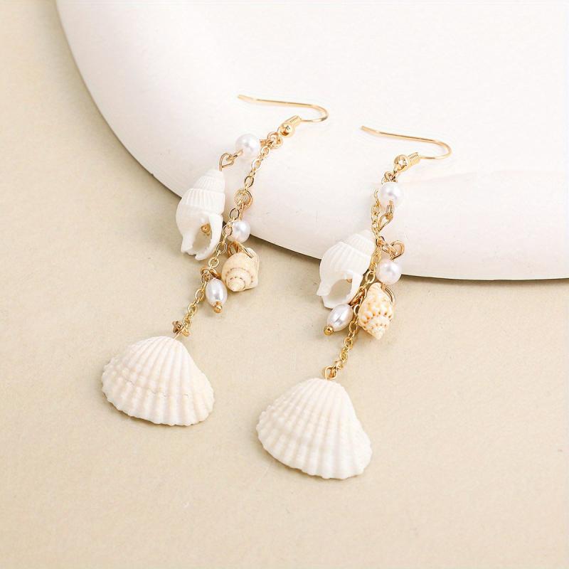 Stylish Shell Sea Snail Earrings for Party Wedding Banquet