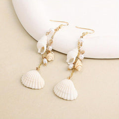 Stylish Shell Sea Snail Earrings for Party Wedding Banquet