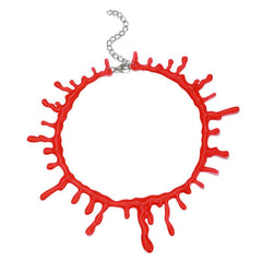 Dark Halloween Blood Necklace Masquerade Bloody Necklace
