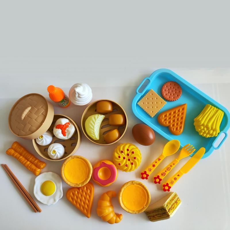 Children's Kitchen Play Set Baby Toy Food Cooking Breakfast