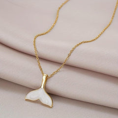 Steel Shell Mermaid Tail Pendant Necklace Gift For Girlfriend