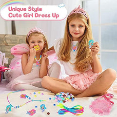 Mermaid Necklace Making Set Pearl Jewelry Toy With Box