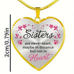Daughter Love Pendant Snake Chain Peach Heart Alloy