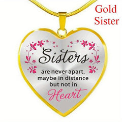 Daughter Love Pendant Snake Chain Peach Heart Alloy