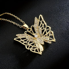 Stainless Steel Butterfly Pendant Clavicle Chain for Women