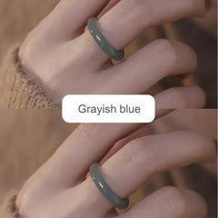Retro Glazed Glass Ring - Ideal Gift for Her