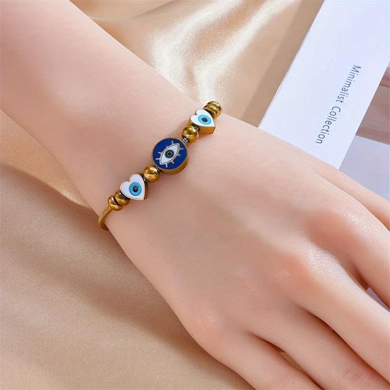 Heart Eyes Stainless Steel Bracelet for Women