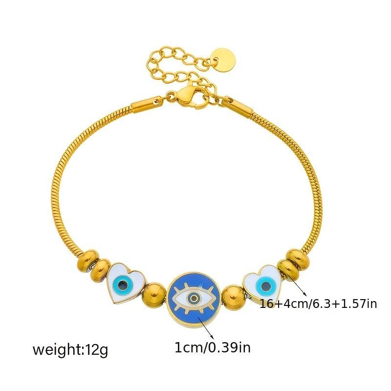 Heart Eyes Stainless Steel Bracelet for Women
