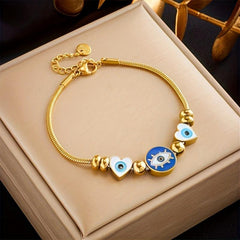 Heart Eyes Stainless Steel Bracelet for Women