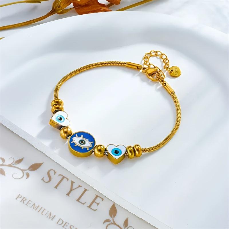 Heart Eyes Stainless Steel Bracelet for Women
