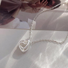 Titanium Steel Love Pendant Bracelet Heart Party Jewelry