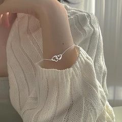 Titanium Steel Love Pendant Bracelet Heart Party Jewelry