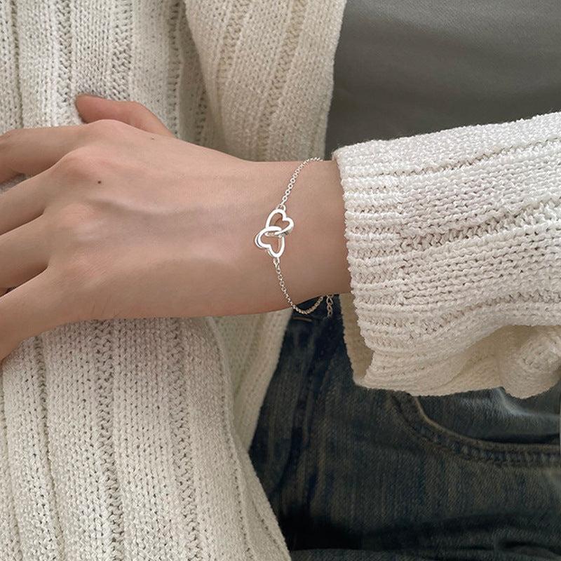 Titanium Steel Love Pendant Bracelet Heart Party Jewelry