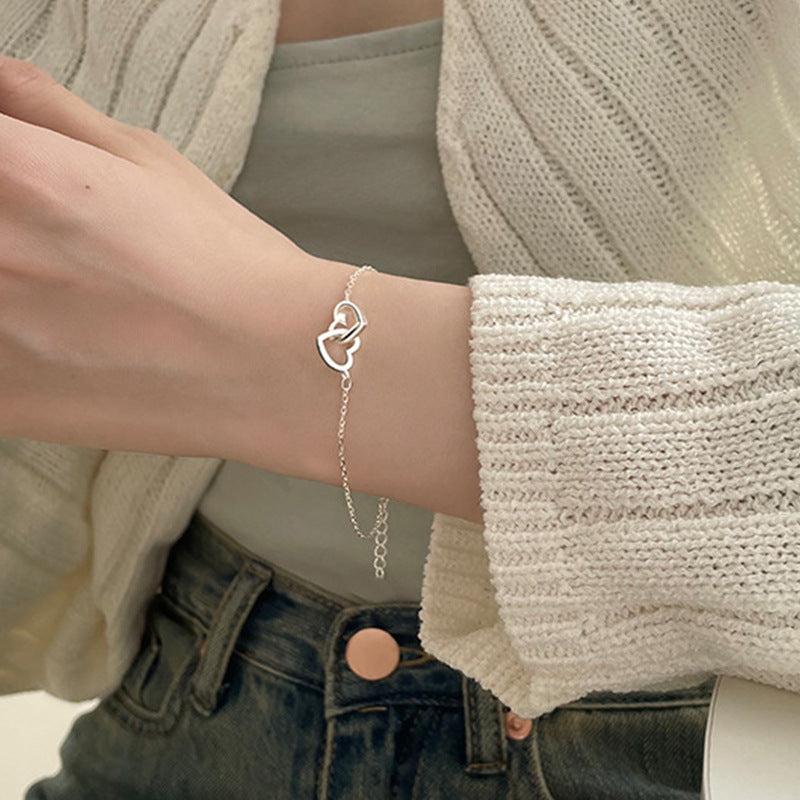 Titanium Steel Love Pendant Bracelet Heart Party Jewelry