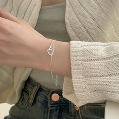 Titanium Steel Love Pendant Bracelet Heart Party Jewelry