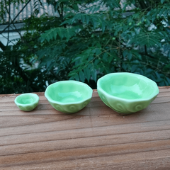 3pcs Retro Mini Ceramic Bowls Food Play Model Kitchen Utensils Play House Toy