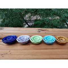 3pcs Retro Mini Ceramic Bowls Food Play Model Kitchen Utensils Play House Toy