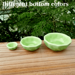 3pcs Retro Mini Ceramic Bowls Food Play Model Kitchen Utensils Play House Toy