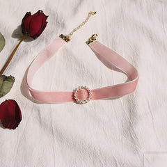 Choker Women's Collar Clavicle Chain Velvet Neckband Pearl Love Necklace