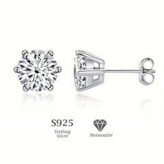 6 Claws Classic Moissanite Earrings in S925 Sterling Silver
