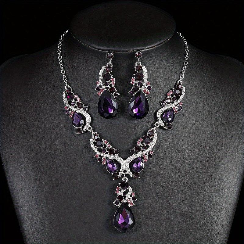 Elegant Glass Jewelry Set - Ideal Gift for Her