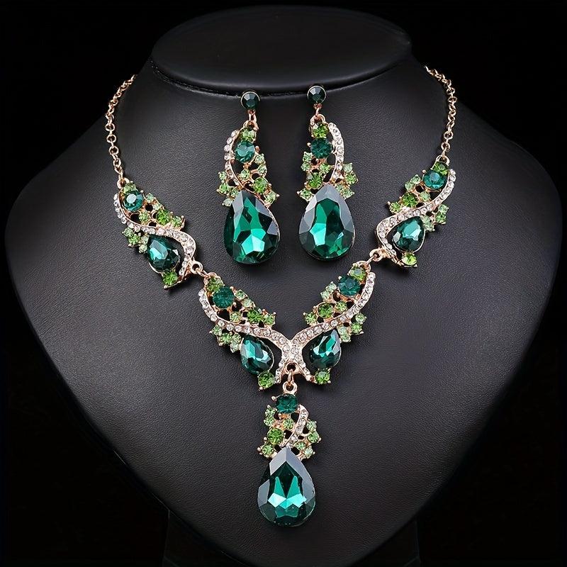Elegant Glass Jewelry Set - Ideal Gift for Her
