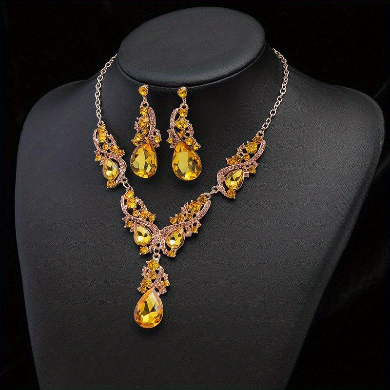 Elegant Glass Jewelry Set - Ideal Gift for Her