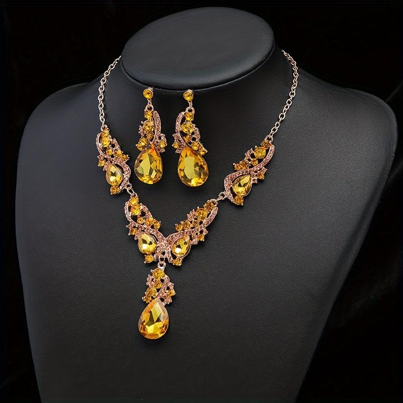 Elegant Glass Jewelry Set - Ideal Gift for Her