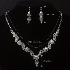 Bridal Jewelry Set - Rhinestone Wedding Dress Accessories