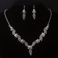 Bridal Jewelry Set - Rhinestone Wedding Dress Accessories