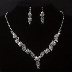 Bridal Jewelry Set - Rhinestone Wedding Dress Accessories