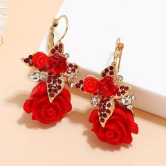 Vintage Butterfly Flower Stud Earrings Ethnic Style Wedding Accessories