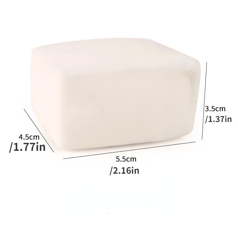 2pcs Slow Rebound Tofu Venting Toy Knead Music Decompression Simulation Tofu