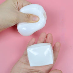 2pcs Slow Rebound Tofu Venting Toy Knead Music Decompression Simulation Tofu