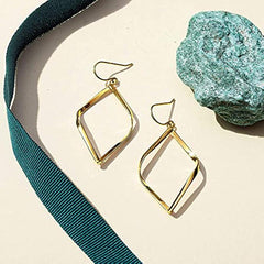 Stunning Geometric Rhombus Drop Earrings - Ideal Gift for Her