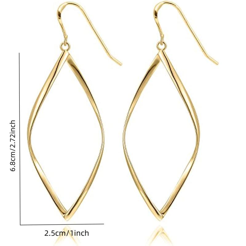 Stunning Geometric Rhombus Drop Earrings - Ideal Gift for Her