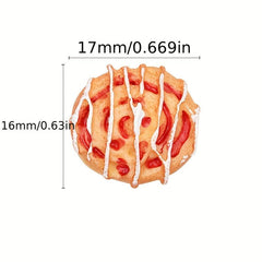 5pcs Red Jam Bread Teddy Cake Dollhouse Food Pretend Play