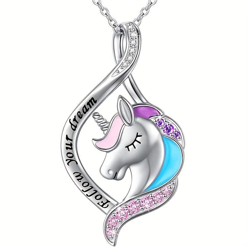 Unicorn Necklace Horse Head Jewelry Toy Gift