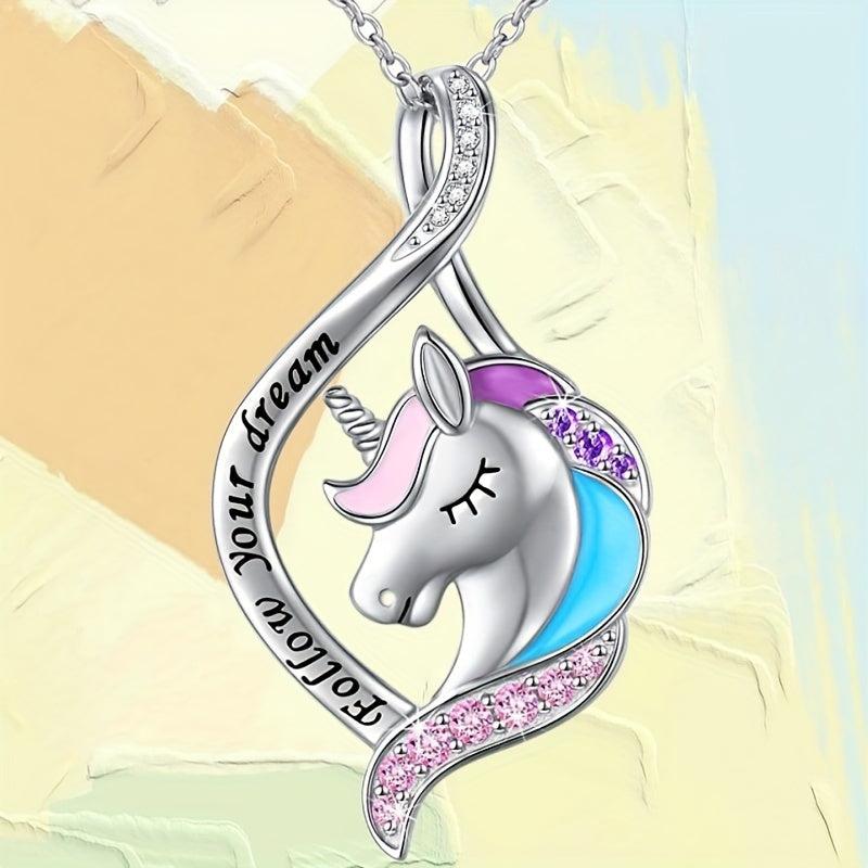 Unicorn Necklace Horse Head Jewelry Toy Gift