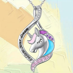 Unicorn Necklace Horse Head Jewelry Toy Gift