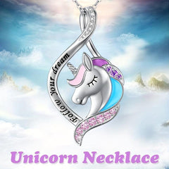 Unicorn Necklace Horse Head Jewelry Toy Gift