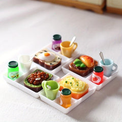 Dollhouse Miniature Toast Bread Jam Dinner Set
