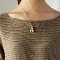 Freshwater Pearl Peanut Pendant Necklace