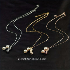Freshwater Pearl Peanut Pendant Necklace