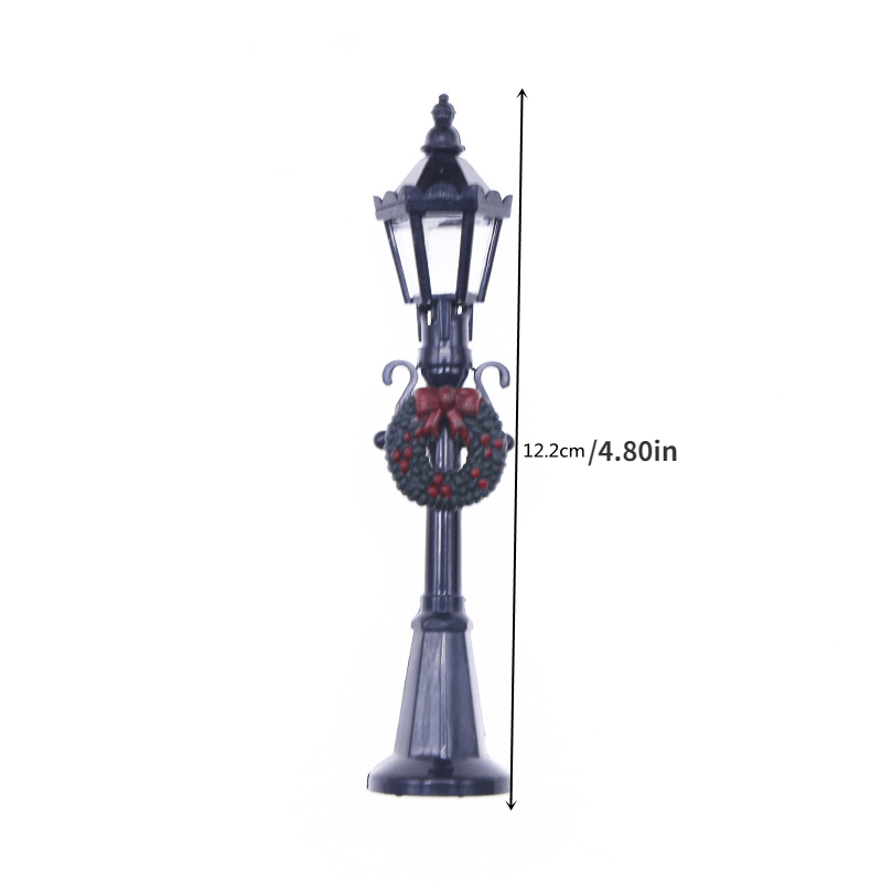 3pcs Dollhouse Mini Accessories Small Street Light Christmas Scene Prop