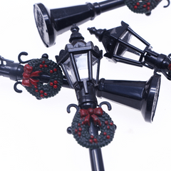 3pcs Dollhouse Mini Accessories Small Street Light Christmas Scene Prop